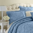 BrylaneHome Bedding Lightweight All Season Modern Amelia Quilted Damask