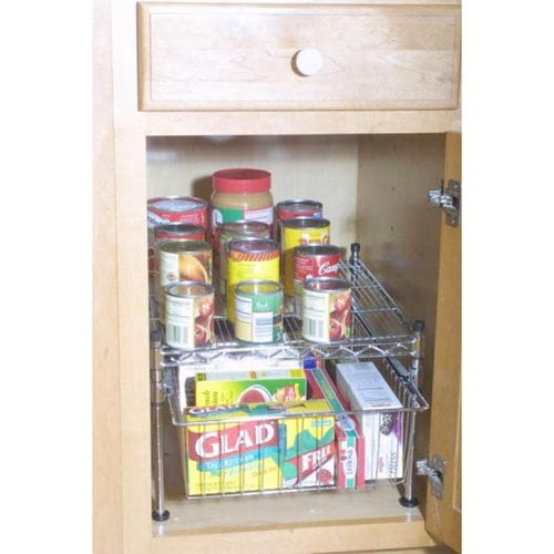 Wire Tech 99092 Stacking Cabinet Organizer, Chrome