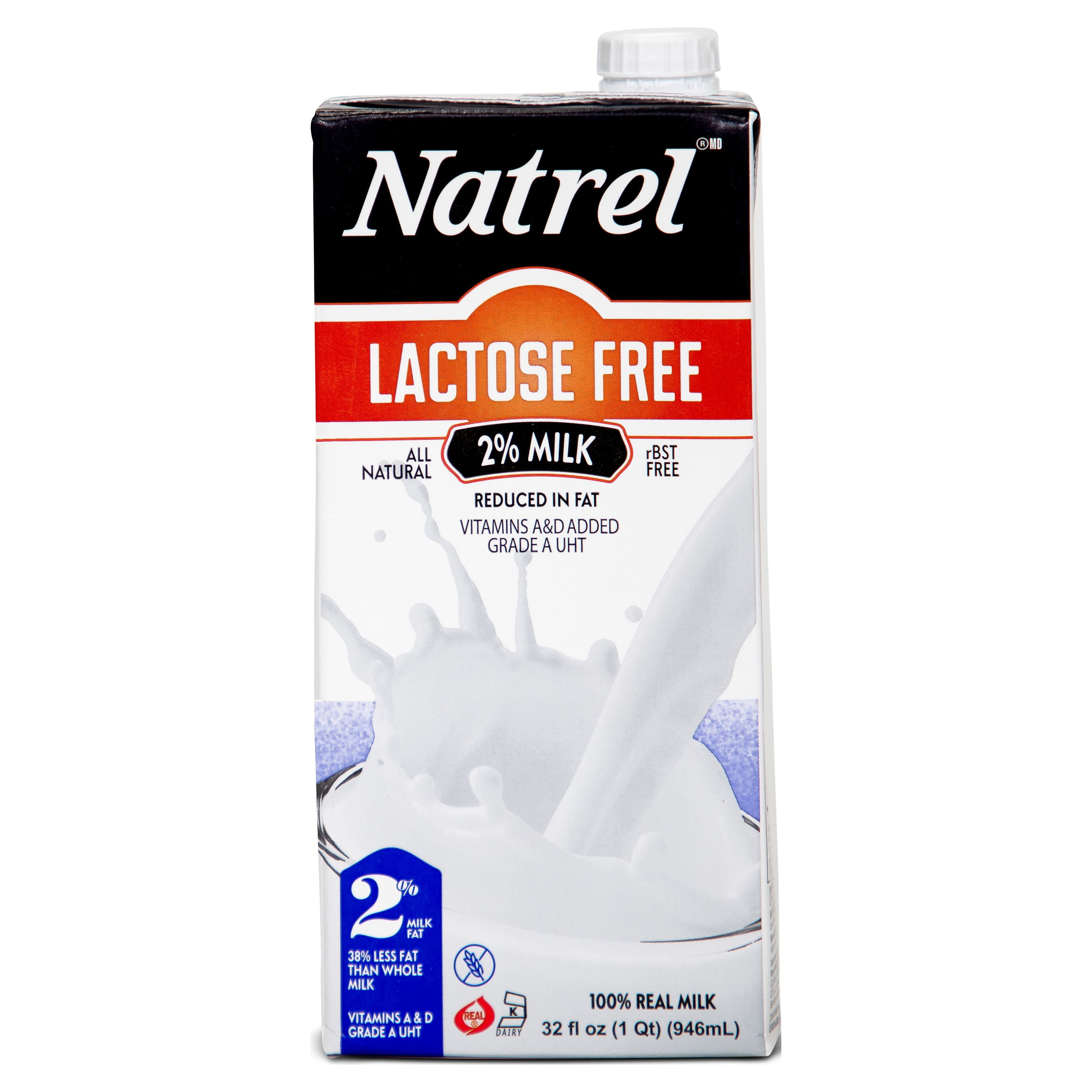 Natrel 2% Lactose-Free Shelf Stable Milk, 32 oz, 6 Pack