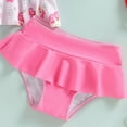 thumbnail image 4 of CAUYDY Baby Swimsuit Girl Toddler Bikini 2 Piece Sets Sleeveless Ruffle Striped Bathing Suit Infant Beach Swimwear for Kid Girls 3-24 Months 1t-7t Summer Swimwear(H09-Pink,3-6 Months), 4 of 5