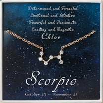 Personalized Zodiac Necklace - Cancer Zodiac - Leo Necklace - Scorpio Necklace - Aries Necklace - Taurus Necklace - Gemini Necklace -Zodiac Necklace Gold