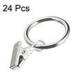 thumbnail image 4 of 1.4" Inner Dia 3.5mm Thick Curtain Clip Rings Metal Chrome Plated 24Pack, 4 of 6