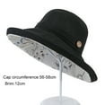 thumbnail image 6 of Cheers.US Women Girls Lady Floral Interior Button Decor Large Wide Brim Sun Hat Outdoor Bucket Beach Sun Cap with Chin Strap, 6 of 6