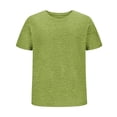 thumbnail image 4 of Blczomt Green Mens T Shirts Summer Plain Regular-Fit Tee Shirt Big & Tall Crew Neck Casual Men Clothes, 4 of 6