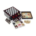Board Game Set Deluxe 15 in 1 Tabletop WoodAccented Game Center with