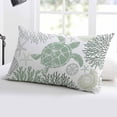 thumbnail image 5 of Ocean Coral Nautical Throw Pillow Cover, Pillowcase Protectors with Zipper, Breathable Decorative Lumbar Pillow Case Cover, Pillow Shams for Couch Sofa 16x24Inch, 5 of 7