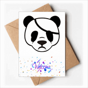 Face Panda Ruthless Blindfold Welcome Back Greeting Cards Envelopes Blank
