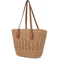 thumbnail image 2 of CoCoMangos Women's Straw Hobo Bag Woven Shoulder Bag Large Tote Purse Summer Beach Handbag Handmade Top Handle Satchel Travel, 2 of 7