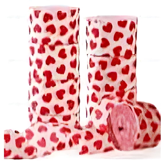 PMU 1 Roll 4.5cm x 14.7ft Heart-Shaped Valentine's Day Wrinkle Paper Valentine's Day Theme Event Decoration Wedding Party Favor Accessory