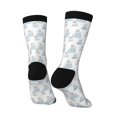 thumbnail image 3 of Goofa Playful Polar Bear Pals Printed Men's Crew Socks, Soft Durable Breathable Moisture-Wicking with Odor Control Cotton socks, 3 of 9