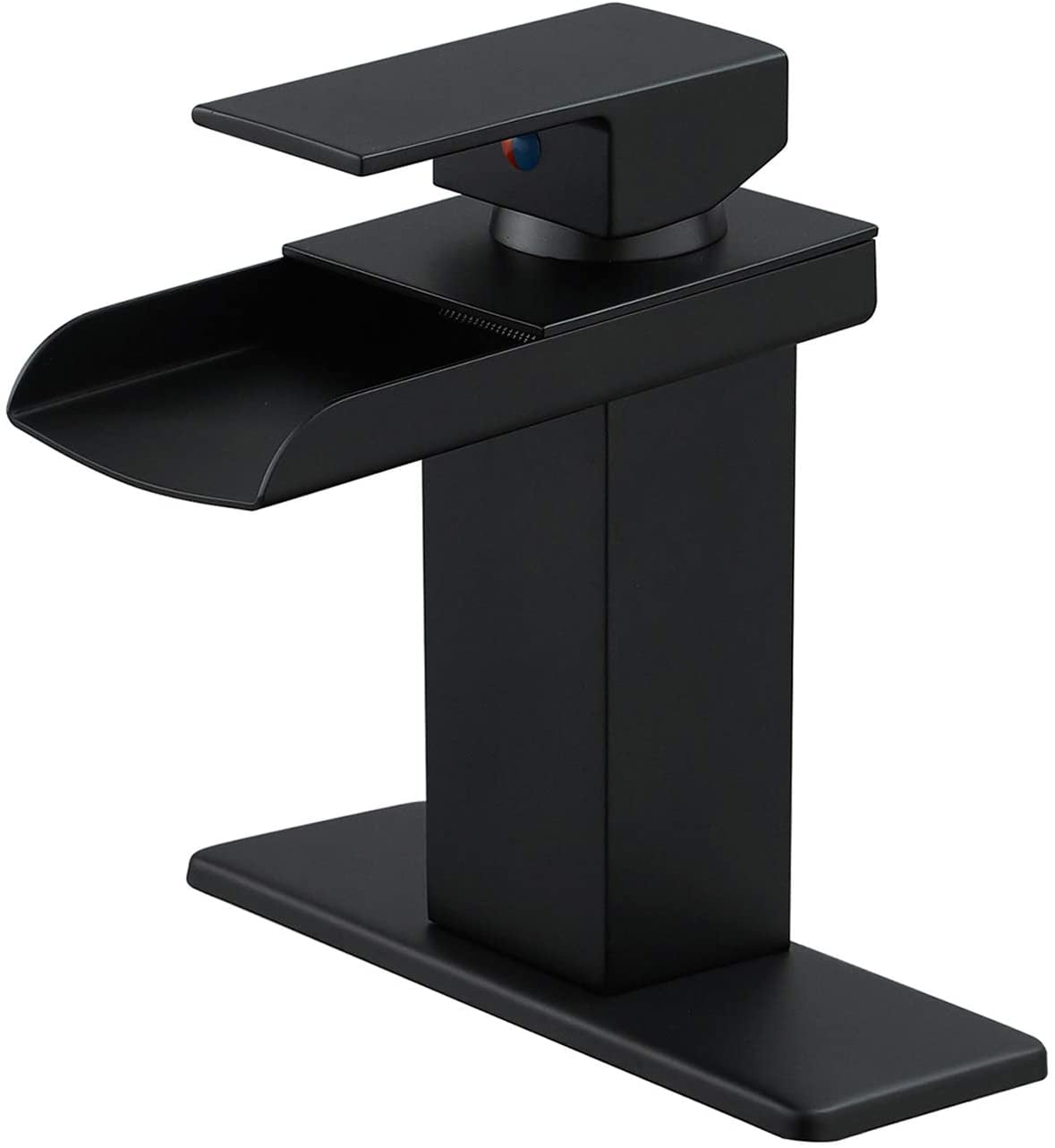 BWE Bronze Bathroom Faucet Waterfall for Sink 1 Hole Farmhouse Oil ...