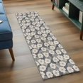thumbnail image 3 of 2'x6' Rug Runners for Hallways Kitchen, Gray Flowers Non Slip Entryway Beside Floor Carpet Runner, Vintage Country Pastoral Botanical Floral Washable Laundry Room Bedroom Throw Rugs Mat, 3 of 8