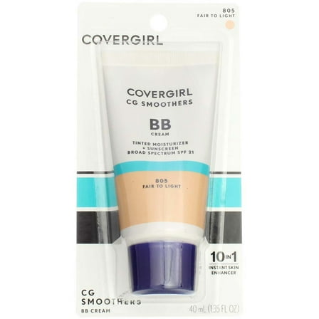 CoverGirl Smoothers SPF 21 Tinted Coverage, Fair to Light [805], 1.35 oz (Pack of 2)