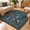 Pearl Gentian Blue-3' x 5' (Rectangular), variant on Large Area Rug 8x10 Washable Non Slip Florall Cat Black