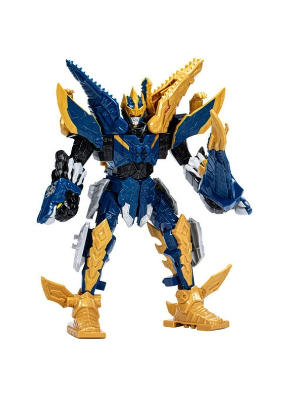 Power Rangers Dino Fury Mosa Razor Zord Blue Action Figure, Power Rangers Toys for 4 Year Old Boys and Girls and Up