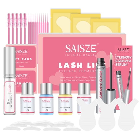 SASIZE Eyelash Lift with Eyebrow Boost Serum Kit, Semi-Permanent Curling Perming Wave Lash Lifting Tools Kit, DIY Beauty Kit with Tools Use at Home & Salon