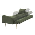 thumbnail image 6 of FENGFAN 69 Inch Teddy Fleece Adjustable Sofa Bed 3-Seater Green 69x31.3x30.7 in 1 Pack, 6 of 9