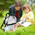 thumbnail image 4 of 100Fens Mini Clear Backpack Heavy Duty Transparent Backpack Set See Through Bookbags Durable Backpacks for College, Security, 4 of 5