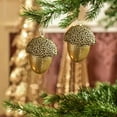 thumbnail image 4 of Golden Foam Christmas Ball 13x7.2cm Special Shaped Pendant Glitter Ornament Durable Plastic Hanging Tree Decoration Long Lasting Bright Color Holiday Party Family Gift, 4 of 5