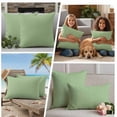 thumbnail image 6 of 2 Pack Outdoor Waterproof Throw Pillow Covers,Light Green Watercolor Decorative Square Pillow Case Patio Pillowcases for Chair Couch Sofa 16x16in, 6 of 9