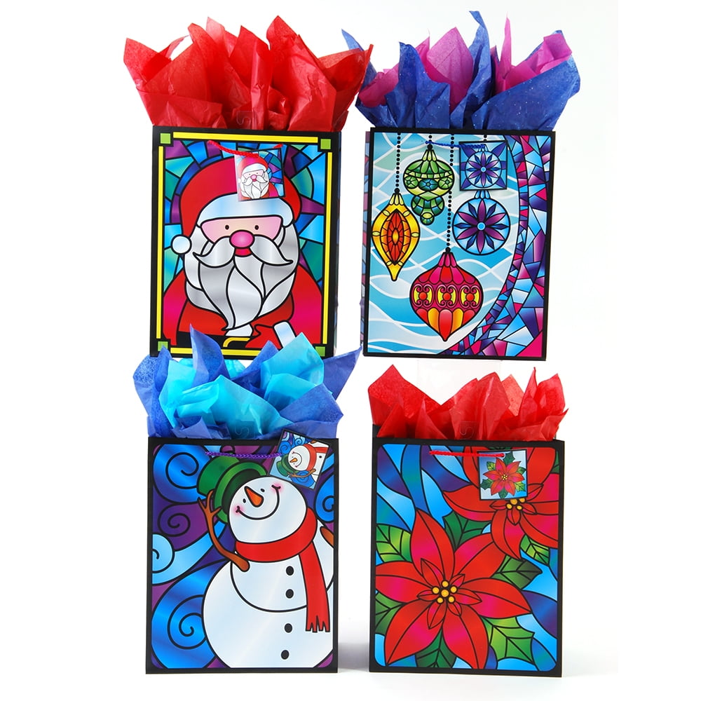 Extra Large "Glassy Holiday" Christmas Gift Bags by FLOMO