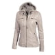 thumbnail image 4 of Chaqueta y abrigo informal de manga larga con capucha y cremallera para mujer, chaqueta de cuero de color con manga larga y capucha, 4 of 4