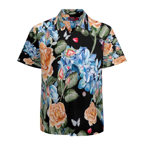 High Quality Hawaiian Shirts for Men Short Sleeve Aloha Beach Shirt Floral Summer Casual Button Down Shirts Blouses XQUB3S