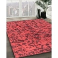 thumbnail image 3 of Ahgly Company Machine Washable Indoor Square Abstract Red Area Rugs, 4' Square, 3 of 7