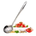 thumbnail image 4 of Utensilios para servir cubiertos de acero inoxidable, espumadera, cuchara ranurada/cucharón de sopa, juego de utensilios para servir, 10 Uds., 4 of 5