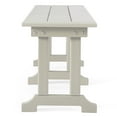 thumbnail image 4 of WestinTrends Malibu 65" Outdoor Dining Bench, All Weather Resistant Poly Lumber Patio Garden Bench Trestle Long Bench for Both Outdoor and Indoor, Sand, 4 of 9