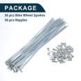 thumbnail image 5 of Unique Bargains Bicycle Spoke Bike Wheel Spokes Nipple 1 Set 13G 45 Steel Galvanized Silver Tone-191mm, 5 of 7