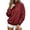 Wine, variant on NominalSnug Womens Half Zip Oversized Sweatshirts Lightfleece Lined Long Sleeve Pullover Tops Fall Fashion Clothes