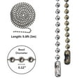 thumbnail image 3 of Spencer 2Pcs Beaded Pull Chain Extension with Connector for Ceiling Fan or Light, 10 Feet Rust Proof Beaded Roller Chain, 3mm Diameter, Bronze&Silver, 3 of 9