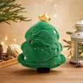 thumbnail image 3 of Cute Christmas Tree Plush Throw Pillow, Soft Mint Green Xmas Tree Shaped Decorative Cushion with Golden Star, Embroidered Face Accent Pillow for Sofa Couch Bedroom Christmas Home Decor, 3 of 7