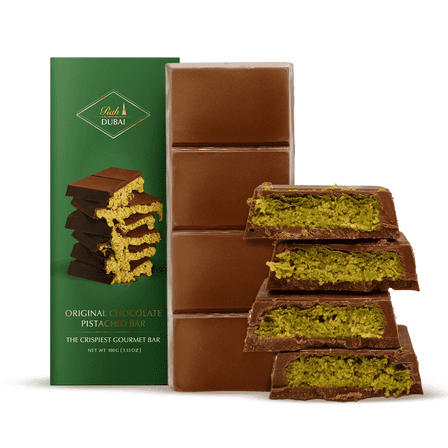 Rah Dubai Pistachio Chocolate Bar, 3.5oz - 100g