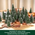 thumbnail image 3 of Árbol de Navidad Hatisan Mini artificial con base de madera, 30 unidades, 3 of 7