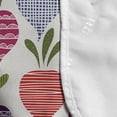 thumbnail image 4 of Turnips Microwave Oven Cover, Doodle Style Hand Drawn Veggies Stripes Waves or Zigzags Organic Foods Print, Water Resistant Organizer with Pockets Kitchen, 36" x 12", Ivory Multicolor, by Ambesonne, 4 of 4