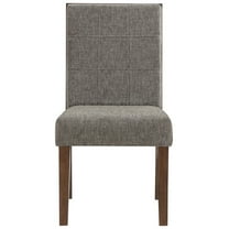 Steve Silver Mid-Century Modern Upholstered Quinn Side Chair, Set of 2, Gray