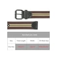 thumbnail image 4 of INSPIRE CHIC Unisex Canvas Belt Classic Black Buckle All-Match Casual for Pants Braided Belts Brown 120x3.8/47.2x1.5", 4 of 6