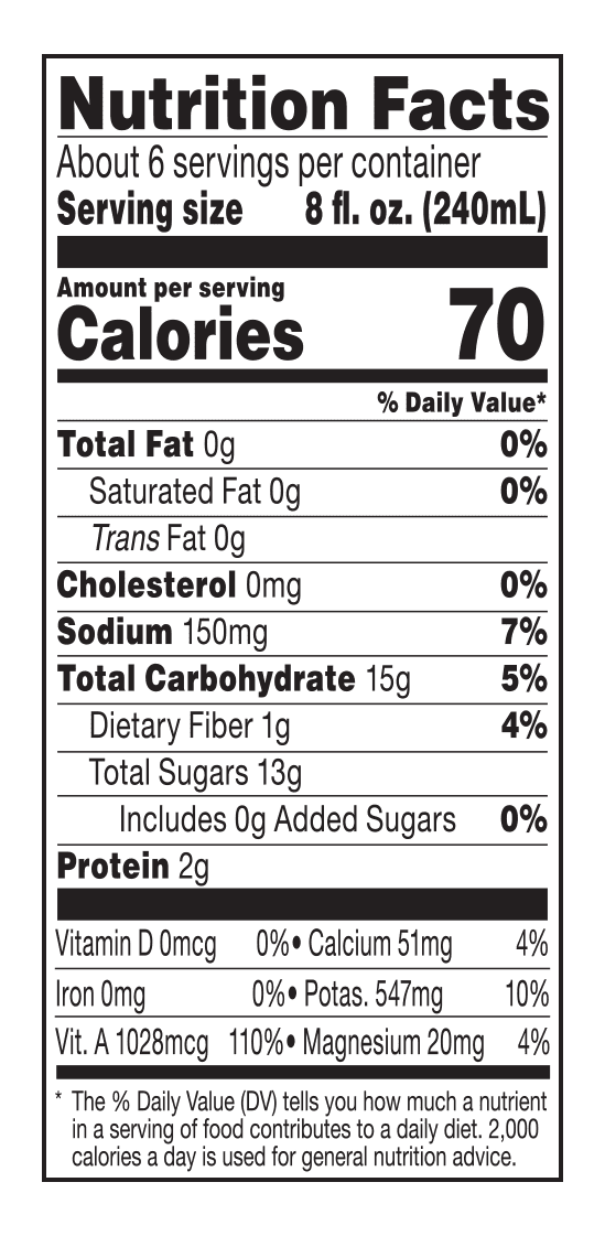 Bolthouse Farms 100% Organic Carrot Vegetable Juice, 52 oz