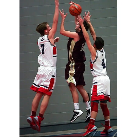 LAMINATED POSTER Basketball Player High School Game Basketball Teen Poster Print 24 x