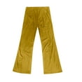 thumbnail image 5 of Men's Vintage 60s 70s Bell Bottom Pants, Classic Comfort Flared Jeans Retro Disco Outfits for Theme Parties and Events (Without Belt),Yellow,L, 5 of 6