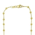 thumbnail image 3 of JewelStop 14K Yellow Gold Polished Finish Layering Saturn Bead Necklace with Lobster Clasp - 18", 3 of 6