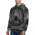 thumbnail image 3 of Fotbe Men's Hoodie with Black Spiders Pattern - Kangaroo Pocket Pullover Hooded Sweatshirt, Perfect for Daily Wear, Travel, and Home-XX-Large, 3 of 7