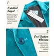 thumbnail image 4 of COOFANDY Men Velvet Suit Jacket One Button Ceremony Blazer Notched Lapel Velvet Tuxedo Jackets, 4 of 6