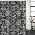 thumbnail image 3 of Black and White Waterproof Fabric Shower Curtain,Modern Luxurious Geometric Abstract Art Waterproof Fabric Shower Curtain for Bathroom Curtains Bathtubs Shower Curtains with 12 Hooks Standard 72x72, 3 of 8