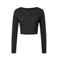 thumbnail image 3 of Women's Top Ribbed Long Sleeve V Neck Button Slim Basic Casual T Shirt Shirt Oversized Cardigan for Women Wool Short Sweater Womens plus Sweaters 4x Women's Cardigan And Cardigan Oatmeal Sweater, 3 of 4