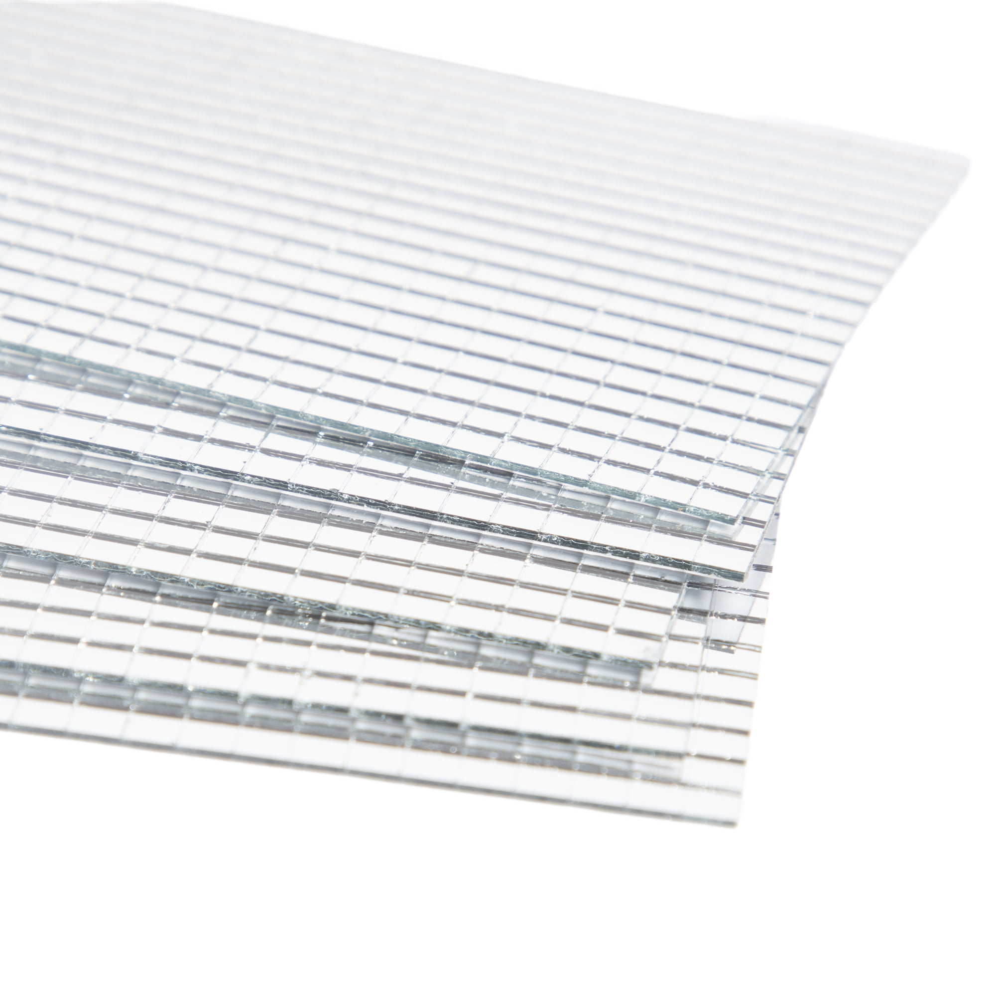 Hello Hobby Mirrored Mosaic Tiles Set, 5 x 5 mm, 5 Sheets, 10 x 15 cm