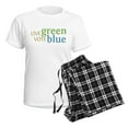 thumbnail image 4 of CafePress - Live Green Vote Blue Women's Light Pajamas - Women's Short Sleeve Print T-Shirt and Pants Light Cotton Pajama Set, 4 of 7