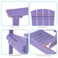 thumbnail image 5 of ACEGOSES 1 Pcs Faux Wood Adirondack Chair Weather Resistant for Patio Garden, Backyard, Porches and Indoors,Purple, 5 of 7